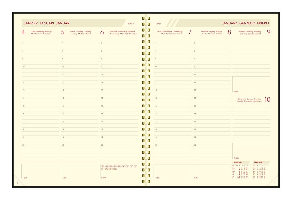 Blocs-mémo et cahiers / agendas / agendas de comptoirbusiness perlrecharge175220