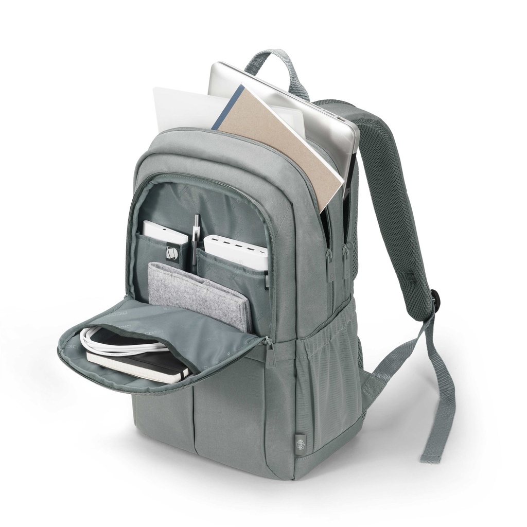 Dicota sac à dos informatique eco scale, pour ordinateurs portables jusqu'à 15,6 pouces, gris