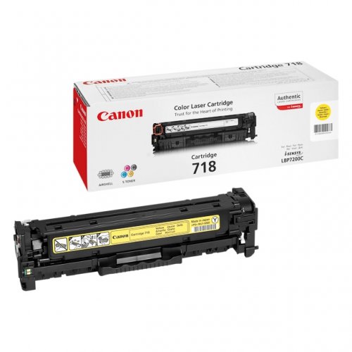 Canon toner 718, 2.900 pages, oem 2659b002, jaune