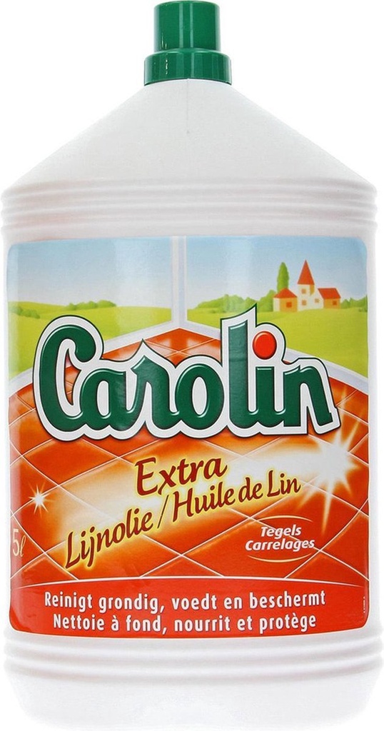 Carolin nettoyeur de sol huile de lin extra, flacon de 5 l