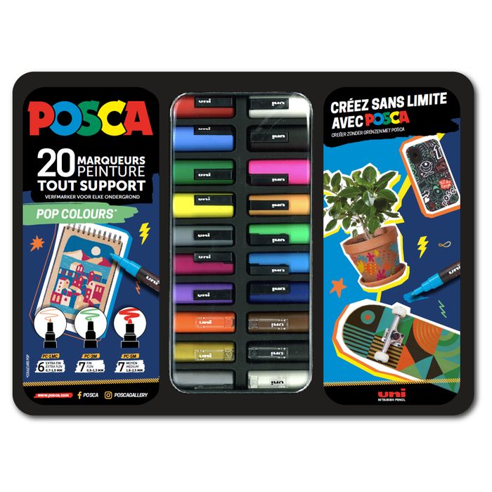 x 20 marqueurs Posca peinture Pop colours