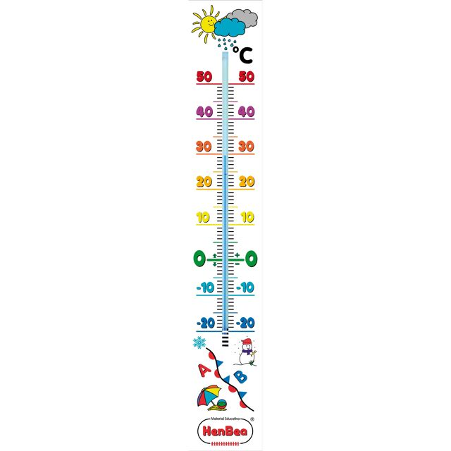 Thermomètre plastique -20° à +50° 40x7cm