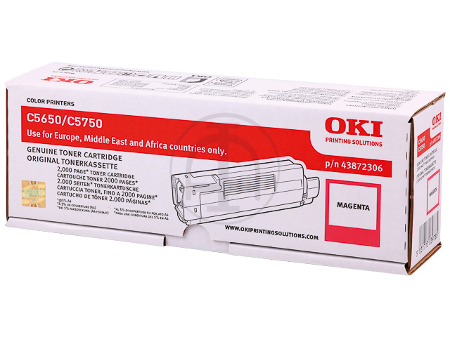 Toner Oki Magenta 2000 pages 43872306