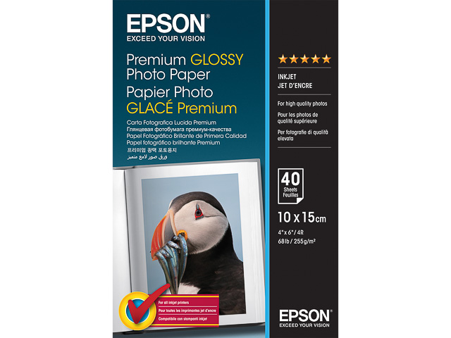 EPSON PAPIER PHOTO 10X15CM 40 FEUILLE BLANC 255GR BRILLANT