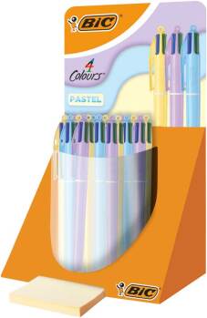 Stylo bille 4 couleurs pastel new