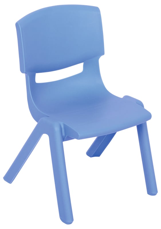 Chaise Flex Plastique 34cm Bleu