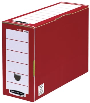 Bankers box premium boîte archivage transfer, ft 12,7 x 25,4 x 35,9 cm, rouge