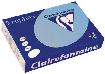 Clairefontaine Trophée Intens, papier couleur, A3, 80 g, 500 feuilles, bleu royal