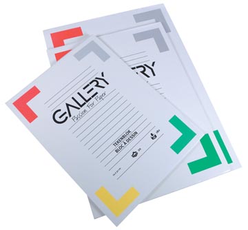 Gallery bloc de dessin 190 g/m², papier extra sans bois, 20 feuilles, ft 24 x 32 cm