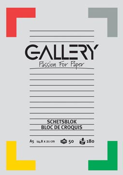 Gallery bloc de croquis ft 14,8 x 21 cm (a5)