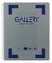 Gallery cahier à reliure spirale traditional a5, 2 trous, ligné, couleurs assorties, 160 pages