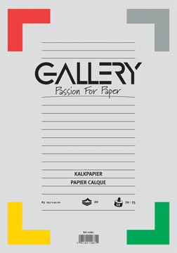 Gallery papier calque, ft 29,7 x 42 cm (a3), bloc de 20 feuilles