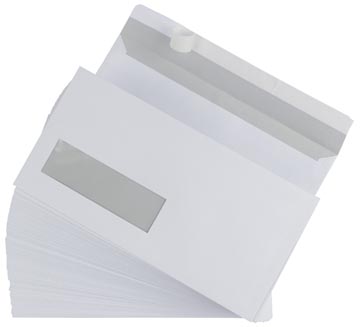 Gallery enveloppes ft 110 x 220 mm (dl) bande adhésive, fenêtre à gauche (ft 30 x 100 mm)  (boîte dist...