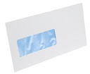 Gallery enveloppes, ft 114 x 229 mm, bande adhésive, fenêtre à gauche (ft 40 x 110 mm)