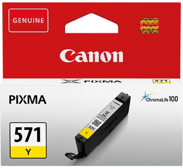 Canon cartouche d'encre cli-571y, 345 pages, oem 0388c001, jaune