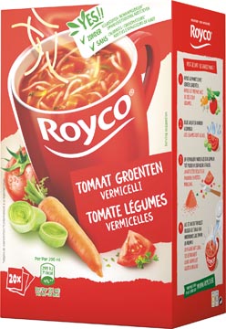 Royco minute soup tomates légumes vermicelles, paquet de 20 sachets
