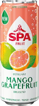 Spa fruit sparkling mango-grapefruit, canette de 25 cl, paquet de 24 pièces