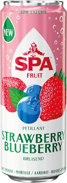Spa fruit sparkling strawberry-blueberry, canette de 25 cl, paquet de 24 pièces