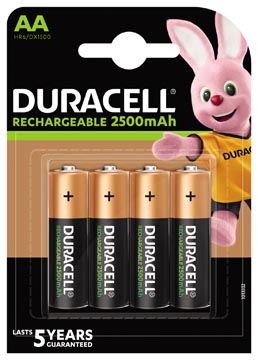 Duracell piles rechargeable ultra, aa, blister 4 pièces