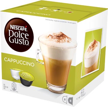 Nescafé dolce gusto dosettes de café, cappucino, paquet de 16 dosettes