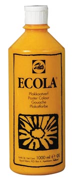 Talens ecola gouache flacon de 1000 ml, jaune