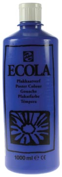 Talens ecola gouache flacon de 1000 ml, bleu foncé