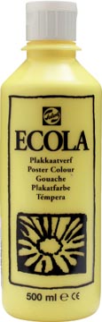 Talens ecola gouache flacon de 500 ml, jaune citron
