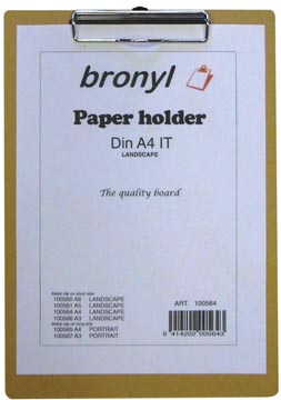 Bronyl plaque à pince pour ft a4 (23 x 33 cm)