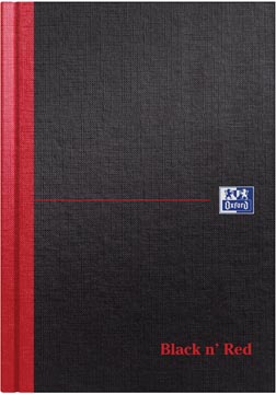 Oxford black n' red carnet de notes, ft a5, ligné, 192 pages