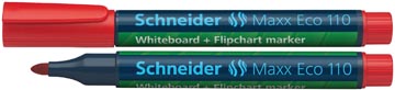 Schneider marqueur pour tableaux blancs + tableaux de conférence maxx eco110 rouge