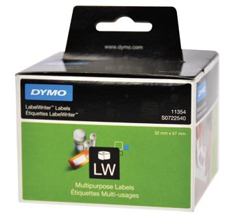 Dymo étiquettes labelwriter, ft 57 x 32 mm, amovible, blanc, 1000 étiquettes