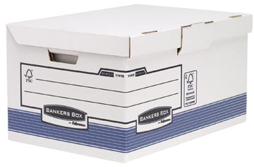 Bankers box system, boîte de classement flip top maxi, bleu