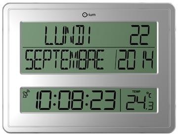 Orium by cep horloge et calendrier digitale radio-contrôlé, argent