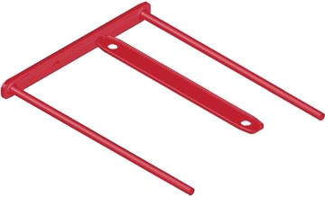 Bankers box relieur d-clip, boîte de 100 pièces, rouge