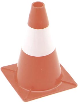 Perel cône de signalisation, hauteur 30 cm, rouge/blanc