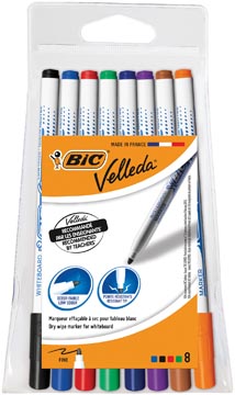 Bic marqueur pour tableaux blancs velleda 1721 paquet de 8 pièces