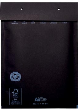 Enveloppe à bulles d'air 180 x 265 mm, boite de 100 pièces, noir
