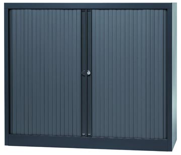 Bisley armoire à rideaux, ft 103 x 120 x 43 cm (h x l x p), 2 tablettes, anthracite