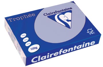 Clairefontaine trophée pastel, papier couleur, a4, 120 g, 250 feuilles, lavande