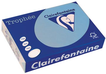 Clairefontaine trophée intens, papier couleur, a3, 80 g, 500 feuilles, bleu royal