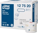 Tork premium papier toilette soft, mid-size, 2 plis, système t6, blanc, paquet de 27 rouleaux