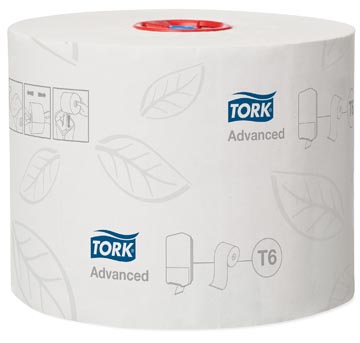 Tork papier hygiénique mid-size, 2 plis, 100 m, système t6, paquet de 27 rouleaux