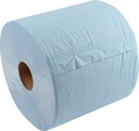 Tork industrial heavy duty papier de nettoyage rouleau, 3-plis, système w1/w2, bleu, paquet de 2 rouleaux