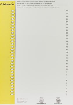 Elba onglets type 9, feuille de 31 étiquettes, jaune