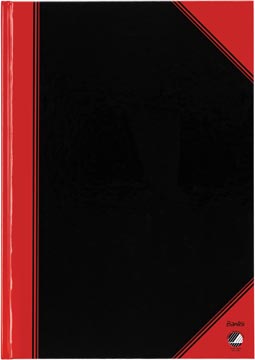 Bantex carnet de notes, ft a4, 192 pages, ligné, rouge et noir