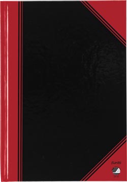Bantex carnet de notes, ft a6, 192 pages, ligné, rouge et noir