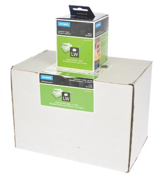Dymo value pack: étiquettes labelwriter ft 89 x 36 mm, blanc, boîte de 24 x 260 étiquettes