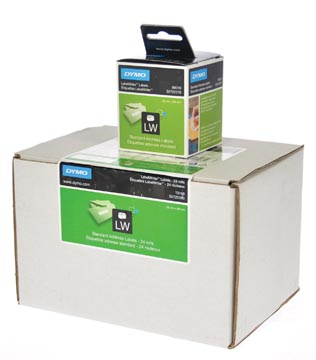 Dymo value pack: étiquettes labelwriter ft 89 x 28 mm, blanc, boîte de 24 x 130 étiquettes