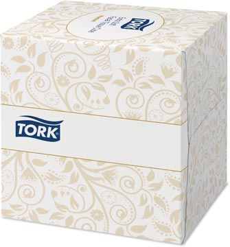 Tork tissues pour visage, extra doux, 2-plis, 100 tissues par boîte