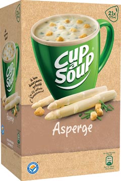 Cup-a-soup asperge crème avec croûtons de fromage, paquet de 21 sachets